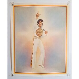 VTG '77 Elvis Presley"My Way"Signed Art Print 24x30 James Thomas Newman Fan Club